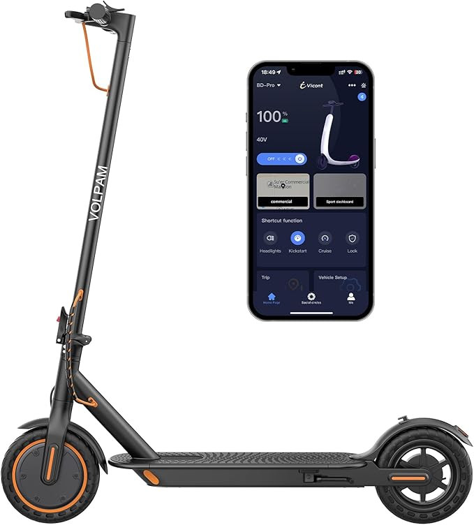 VOLPAM Electric Scooter, 350W/500W Powerful Motor, 8.5"/10" Solid Tires, 19/22Mph, 28/21/12 Miles... | Amazon (US)
