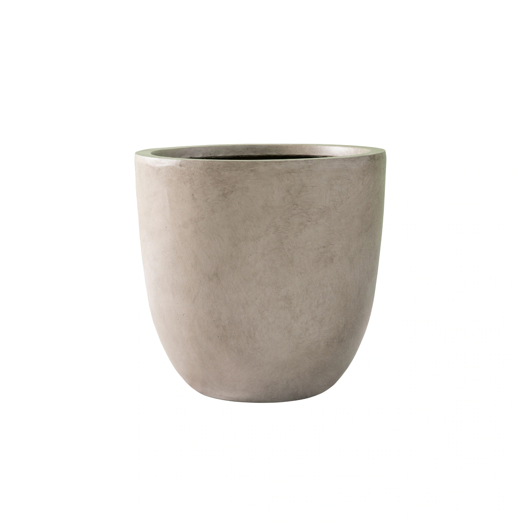 PLANTARA Round 12-in W Large Brown Concrete Contemporary/Modern Indoor/Outdoor Planter With Drainage Holes | PA050B-8021-2 | Lowe's