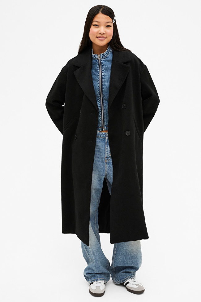 Langer zweireihiger Mantel | Monki (DE)