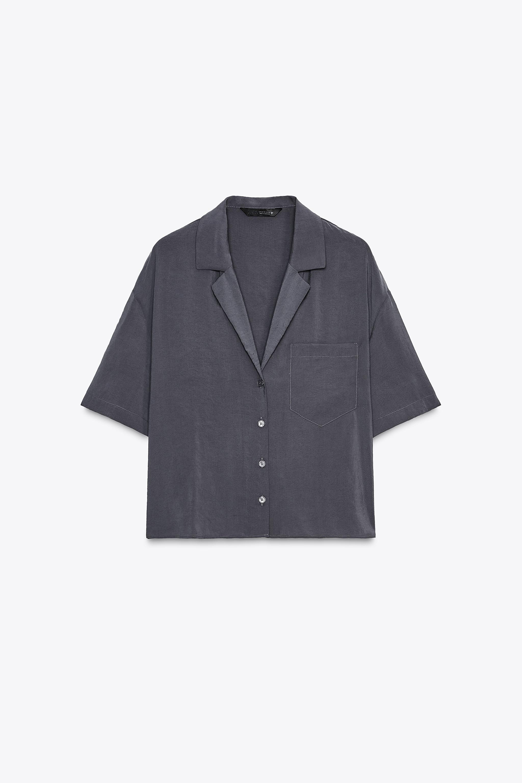 FLOWY SHORT SLEEVE SHIRT | Zara US