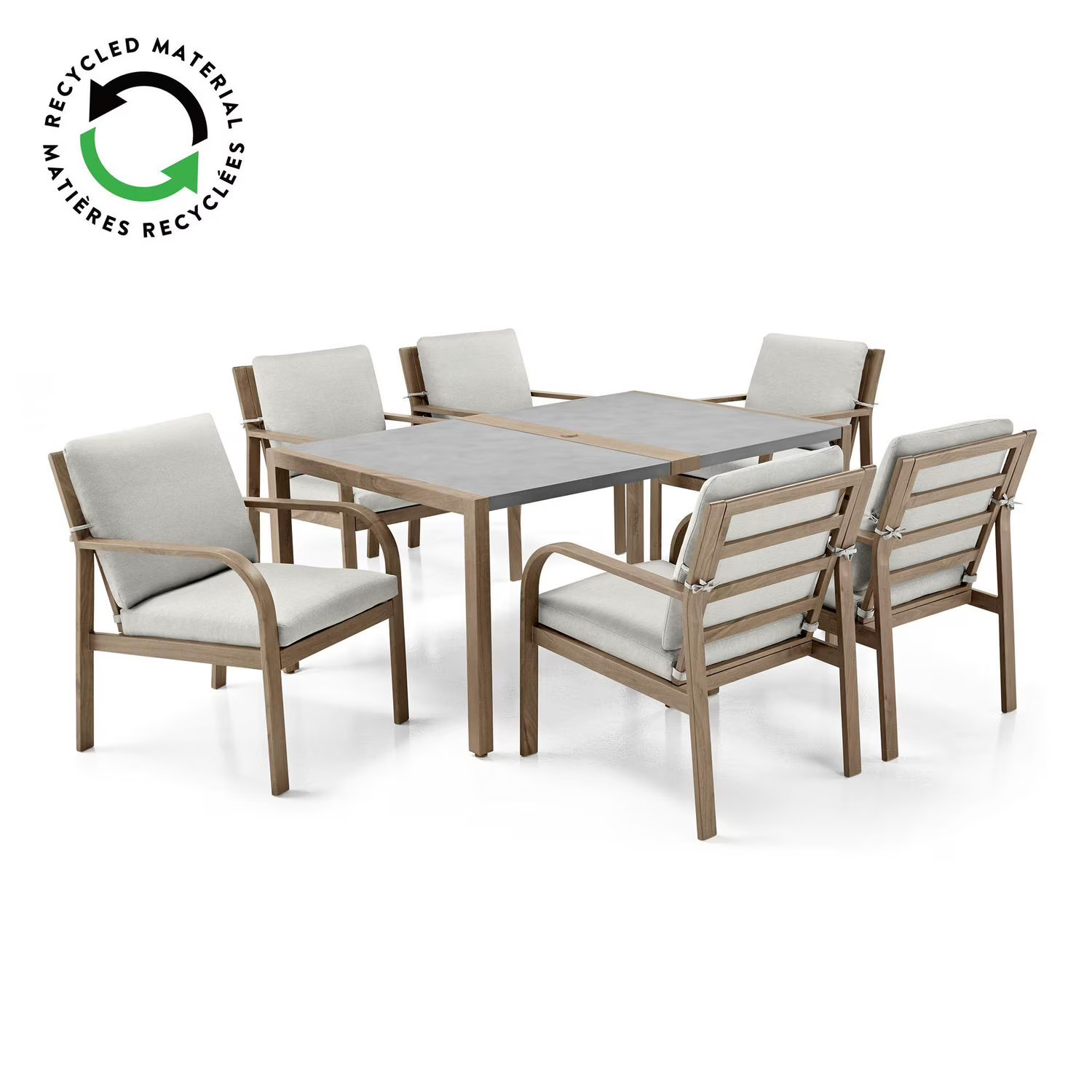 Better Homes & Gardens Prado 7-Piece Patio Outdoor Dining Set - Brown, Fade-resistant fabric - Wa... | Walmart (CA)