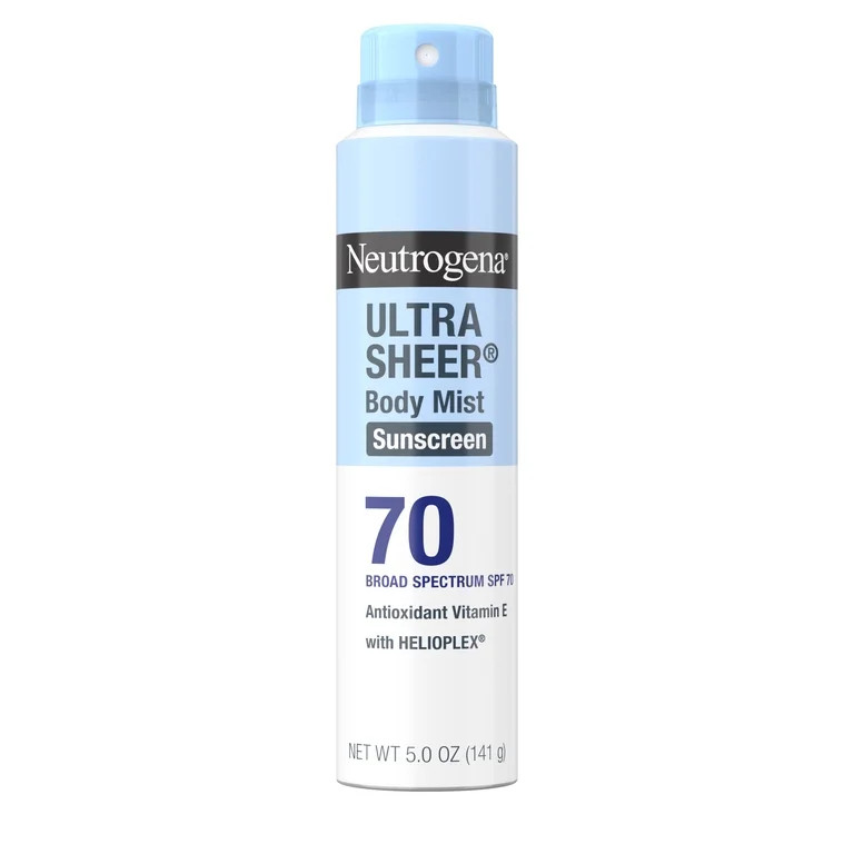 Neutrogena Ultra Sheer Dry-Touch Sunscreen Spray Broad Spectrum SPF 70, 5 oz | Walmart (US)