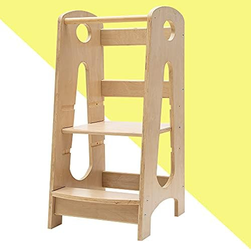 Amazon.com: KATARUS Kitchen Step Stool for Kids and Toddlers with Safety Rail Children Standing T... | Amazon (US)