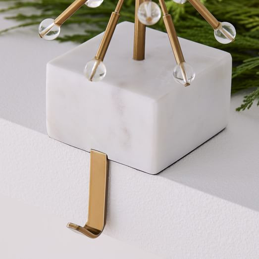 Sputnik Marble & Brass Stocking Holder | West Elm (US)