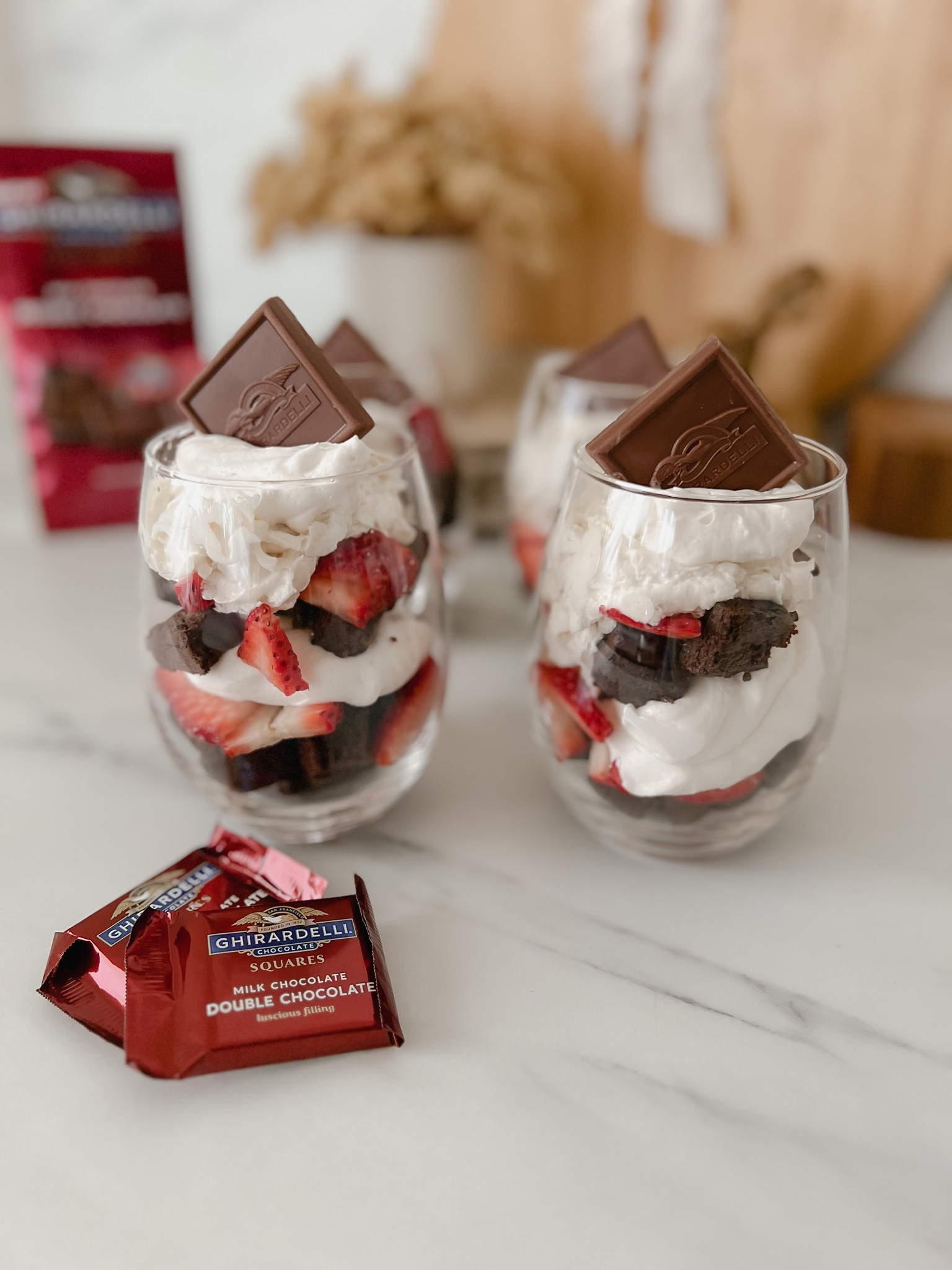 #ad It’s the weekend and we are enjoying time off with friends. I whipped up these easy and delicious brownie parfaits for everyone to enjoy! I ran to @Target to pick up all the supplies snd grabbed the new @Ghirardelli Milk chocolate Double Chocolate Squares. They are filled with a luscious chocolate filling and were the perfect topping for our parfaits! I bet they would be amazing on s’mores as well! 

#Ghirardelli #aBiteBetter #CaramelBliss #Target #targetpartner


#LTKFind #LTKfamily #LTKhome