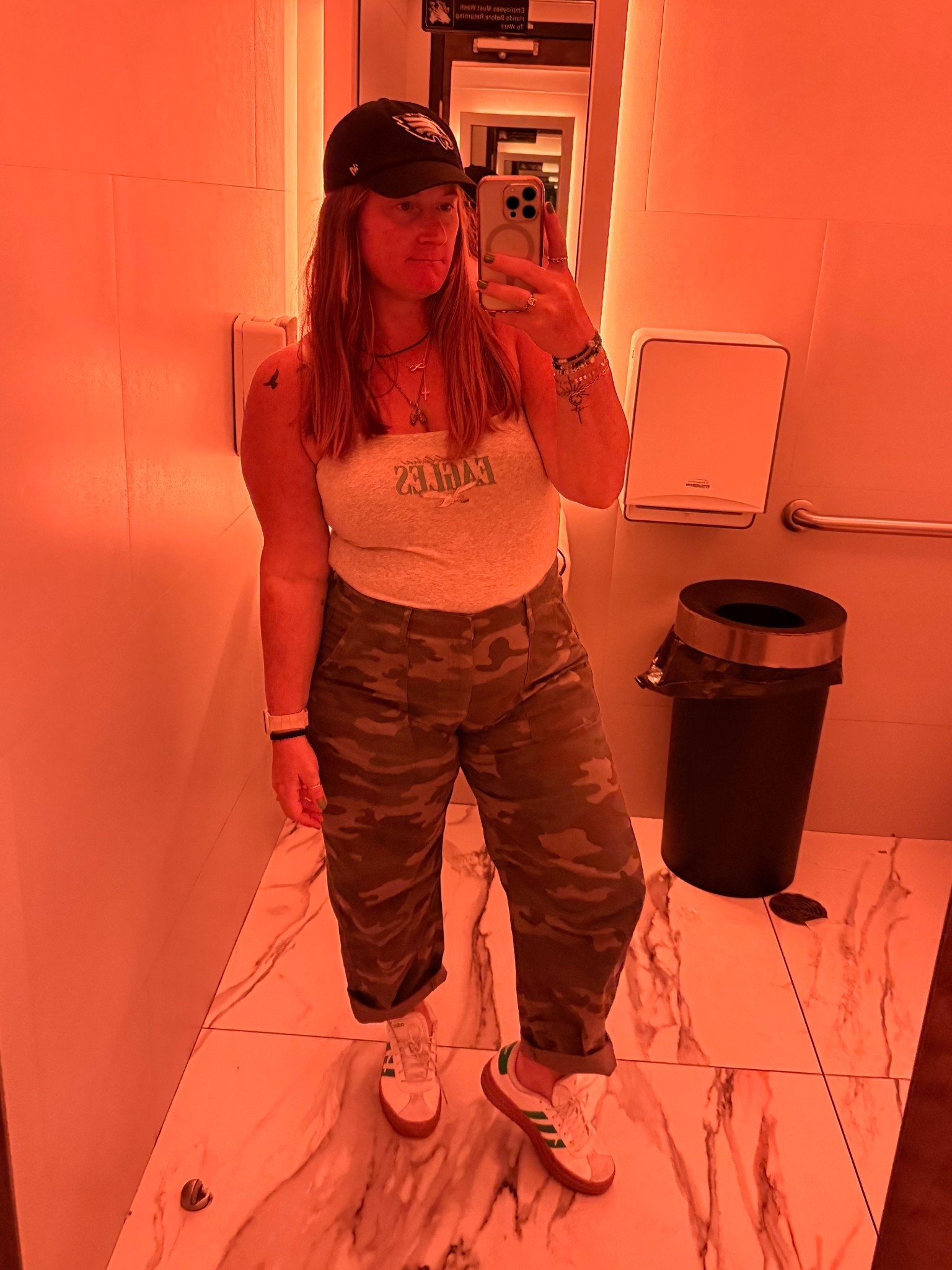 Obsessed with the Abercrombie Eagles gear. 

Wearing a large in the tank. Camo barrels are true to size from Gap. Shoes are Adidas & true to size too! 

#LTKActive #LTKSeasonal #LTKFindsUnder50