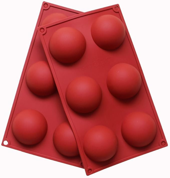 BAKER DEPOT 6 Holes Hot Chocolate Bomb Mold Dome Silicone Mould For Chocolate Cake Jelly Pudding ... | Amazon (US)