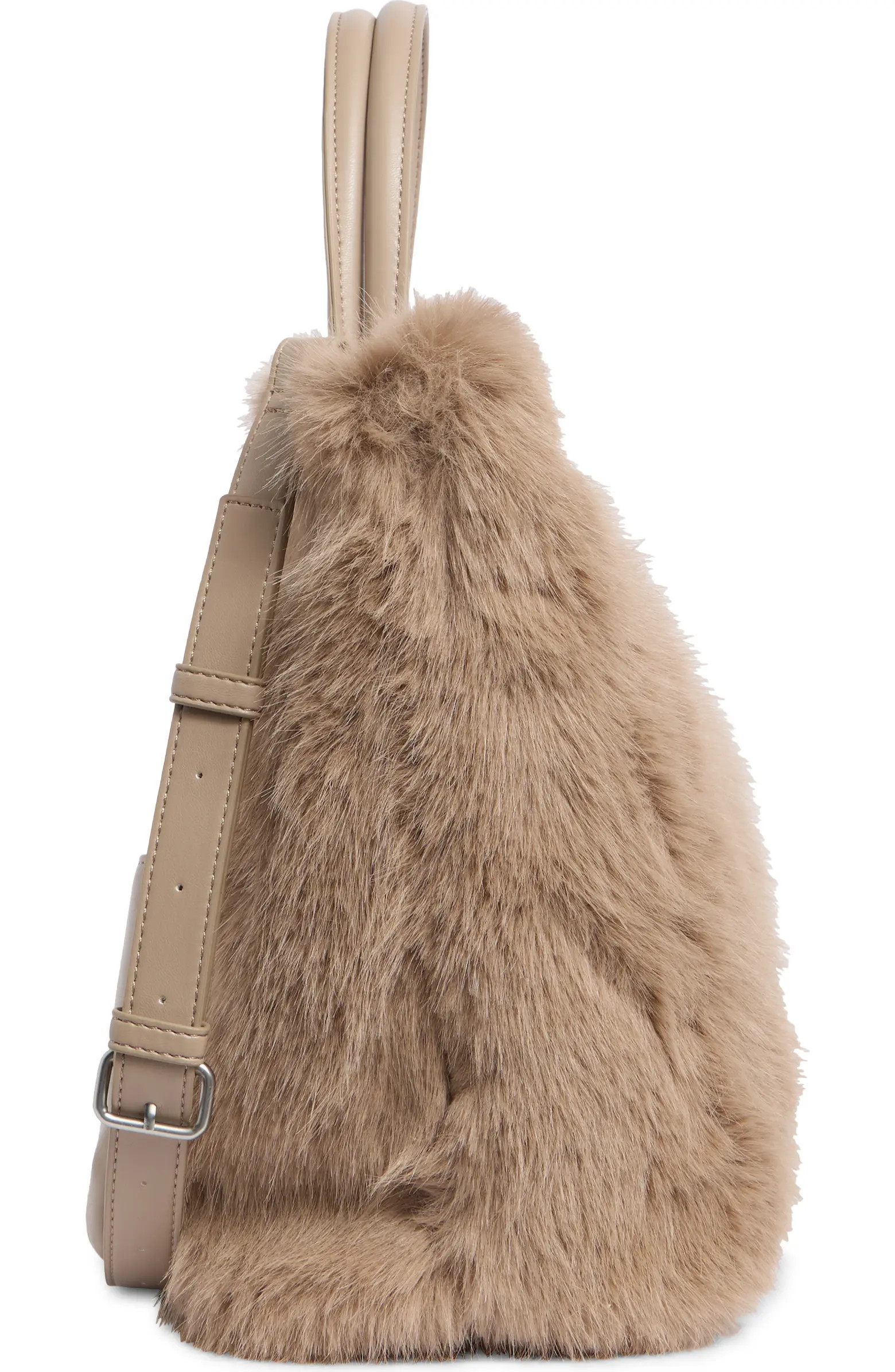 BCBG Faux Fur Tote Bag with Pouch | Nordstromrack | Nordstrom Rack