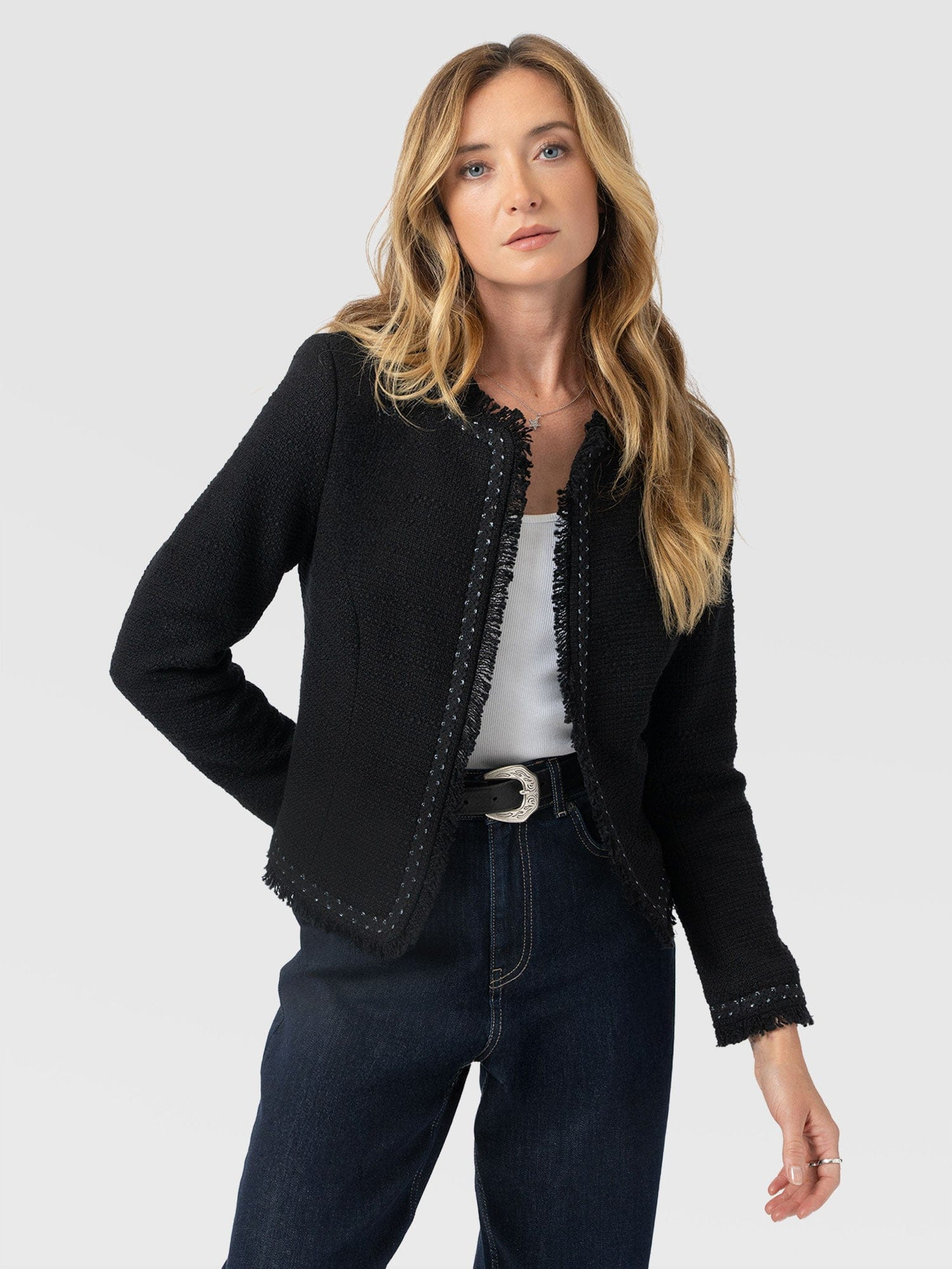 Rayner Jacket - Black Boucle | Saint + Sofia