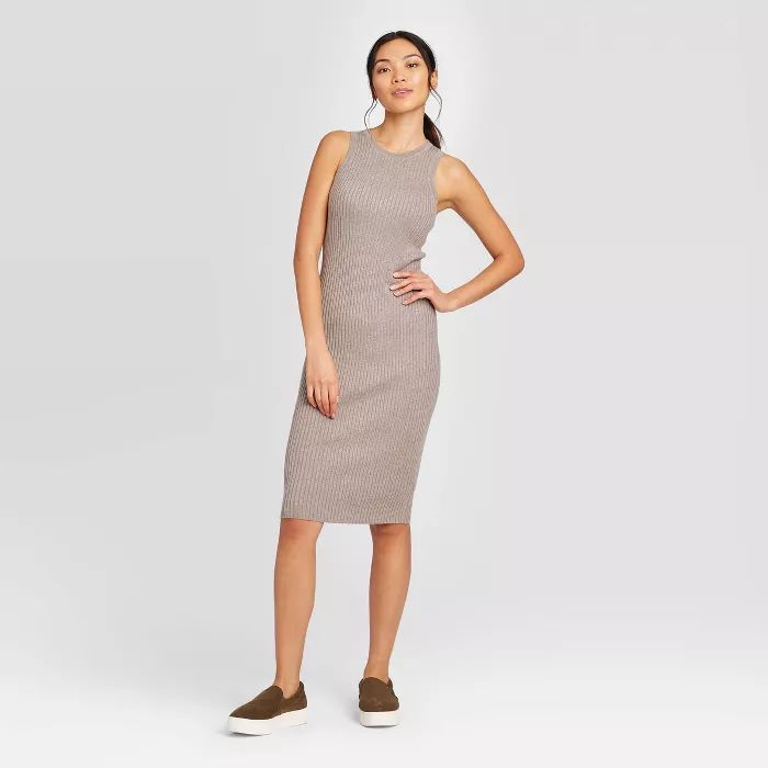 Women's Sleeveless Crewneck Dress - Prologue™ Khaki | Target