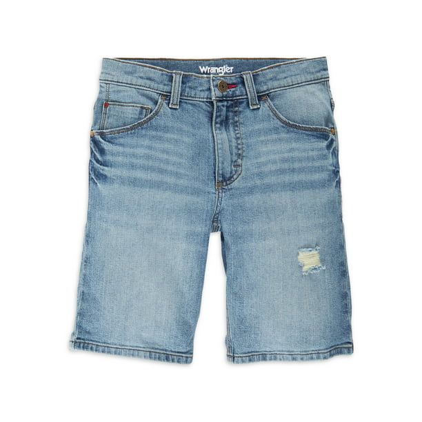 Wrangler Boys Slim Straight Denim Short, Sizes 4-18 & Husky - Walmart.com | Walmart (US)