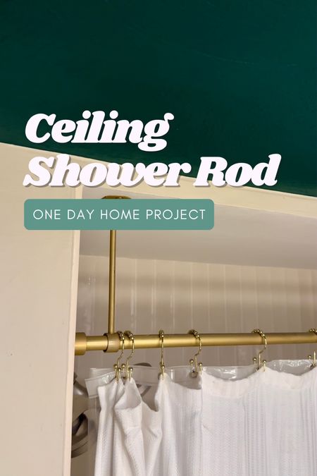 Ceiling mounted shower rods are easy to install and quickly elevate the look of a bathroom! 


#LTKFind #LTKhome #LTKstyletip