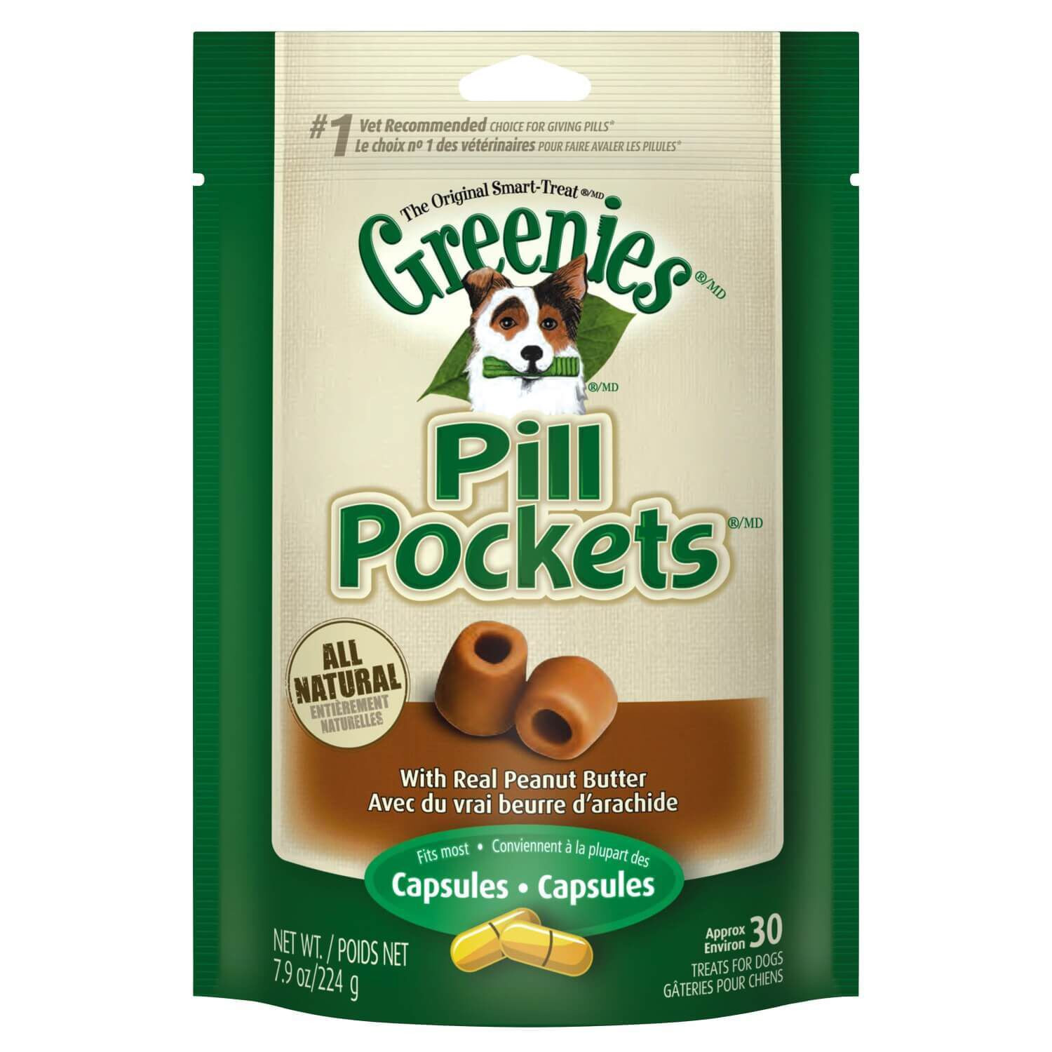 Pill Pockets With Real Peanut Butter Capsules Dog Treat | Pet Supermarket | Pet Supermarket