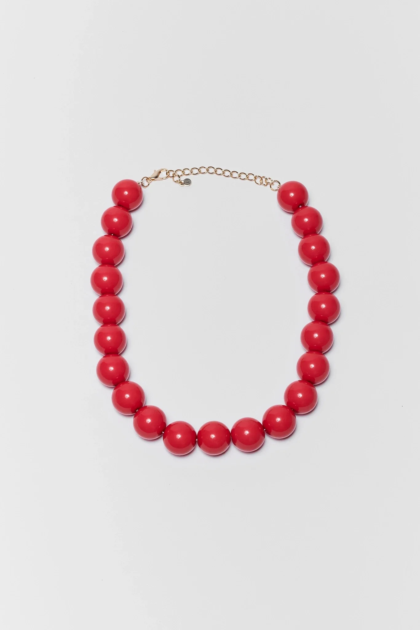 Red Chunky Beaded Necklace | Avara