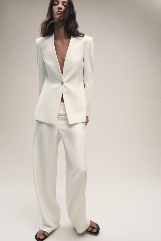 LAPELLESS FITTED BLAZER | Zara UK