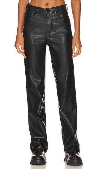 Loren Faux Leather Pant in Black | Revolve Clothing (Global)