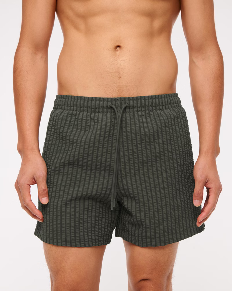Pull-On Wide Seersucker Swim Trunk | Abercrombie & Fitch (US)