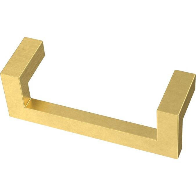Brainerd Squared Modern 3-in Center to Center Brushed Brass Novelty Handle Cabinet Door Pull | Lowe's