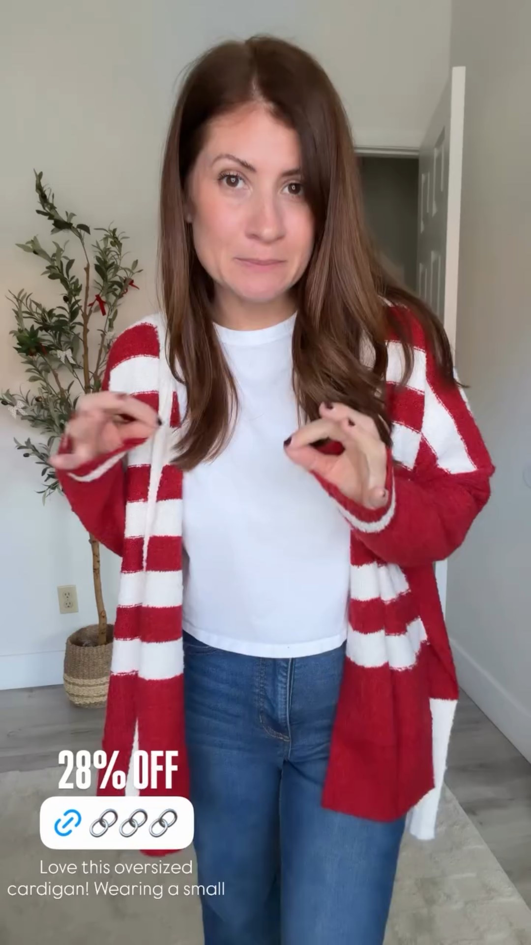 Love this oversized cardigan! Wearing a small 28% OFF