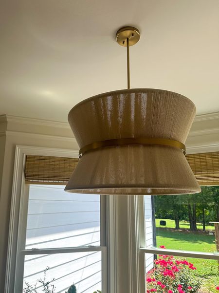 Absolutely obsessed with my Amazon breakfast area light! It’s a stunning statement piece! #Founditonamazon #amazonhome #inspire Transitional Art Deco Luxe Hand-Wrapped Bleached Natural Rope Tapered Pendant Light Fixture

#LTKHome #LTKStyleTip #LTKSeasonal