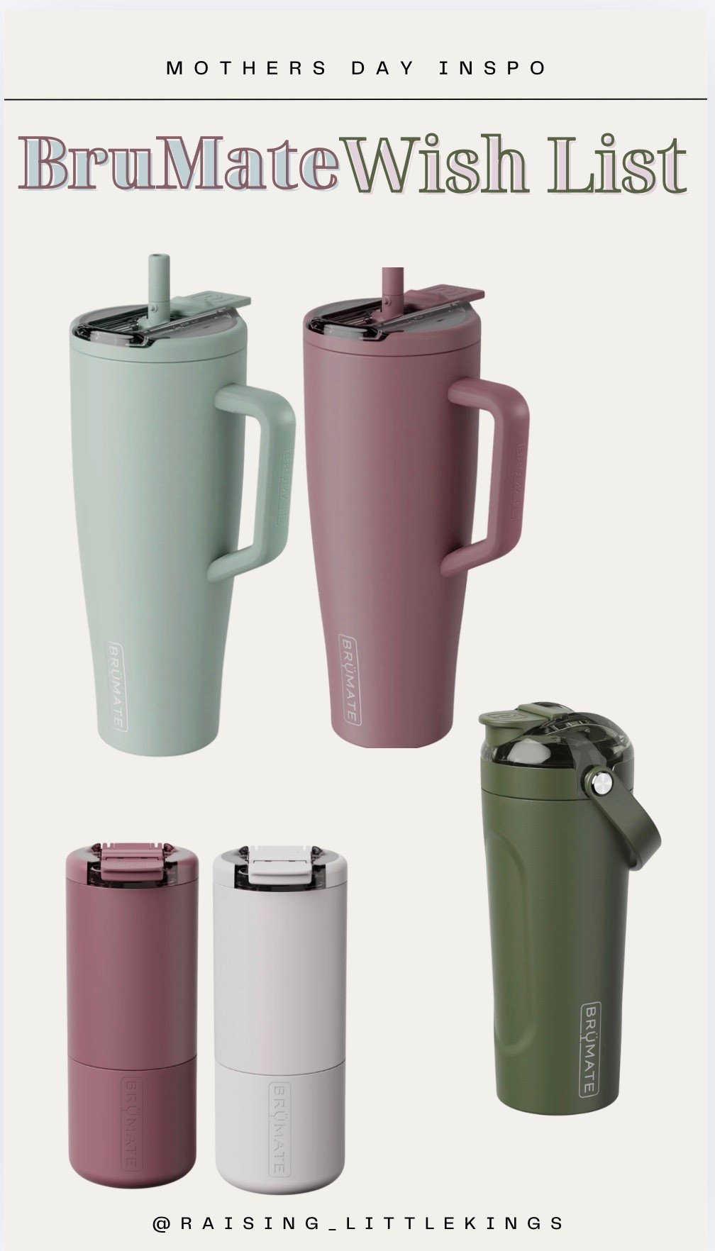 I’m making my Mother’s Day wishlist, and you can count on there always being a BruMate (or several) on there!

Whether it’s for water, coffee, protein drinks, or more, BruMate is my go-to!