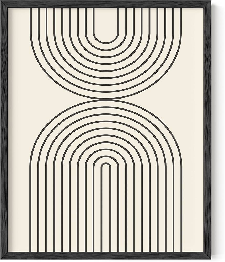 HAUS AND HUES Neutral Wall Art Prints for Wall Decor - Boho Art Wall Prints Mid Century Modern De... | Amazon (US)