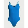 No Boundaries Juniors’ Crinkle One Piece Swimsuit, Sizes S-XXL | Walmart (US)