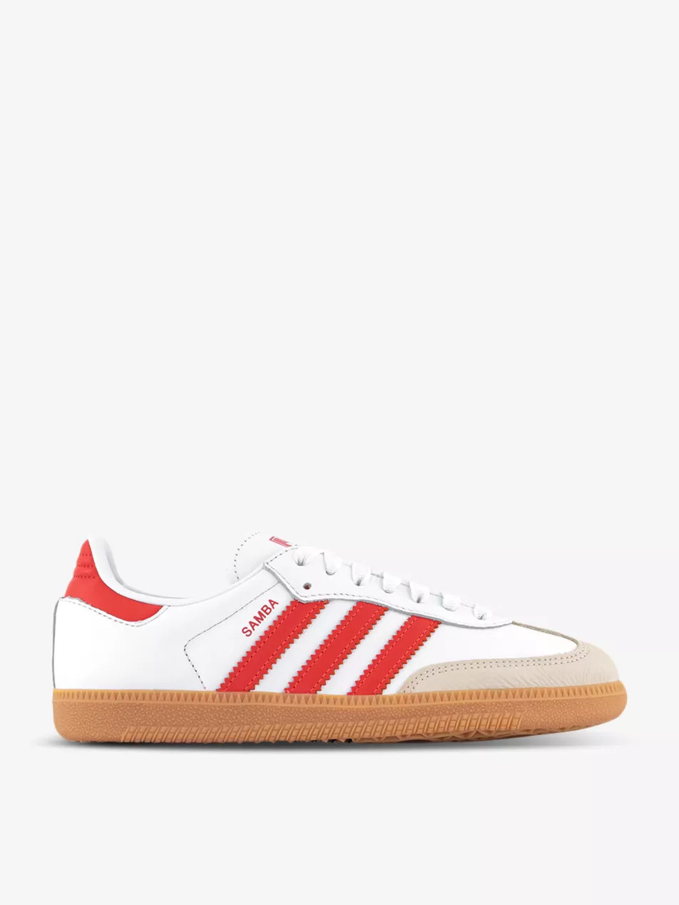 Samba OG logo-print leather low-top trainers | Selfridges
