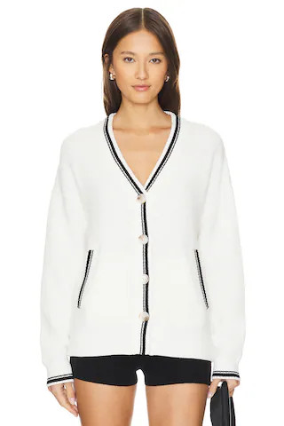Varley Coniston Boxy Knit Cardigan in White from Revolve.com | Revolve Clothing (Global)