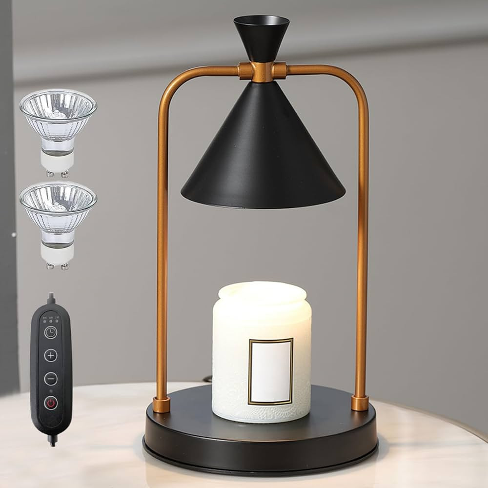 Candle Warmer Lamp with Timer, Dimmable Candle Light Electric Candle Warmer Compatible with Vario... | Amazon (US)