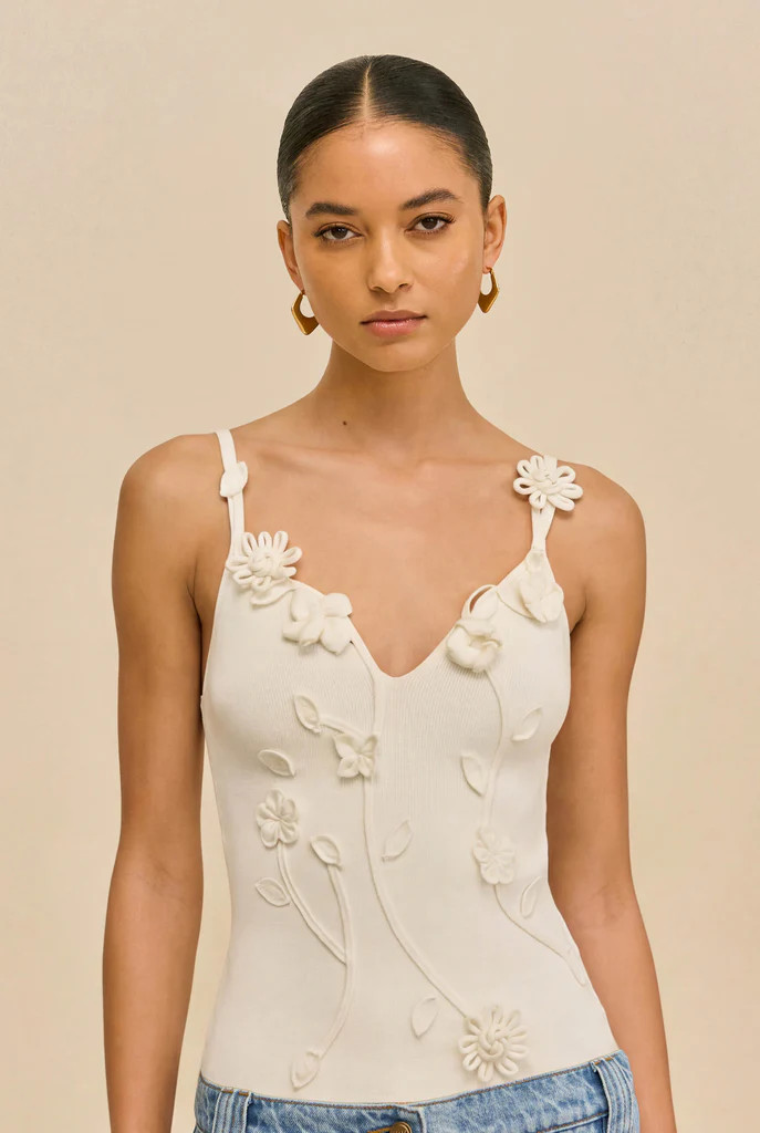 EMILIANA KNIT TOP - OFF WHITE | Cult Gaia - US