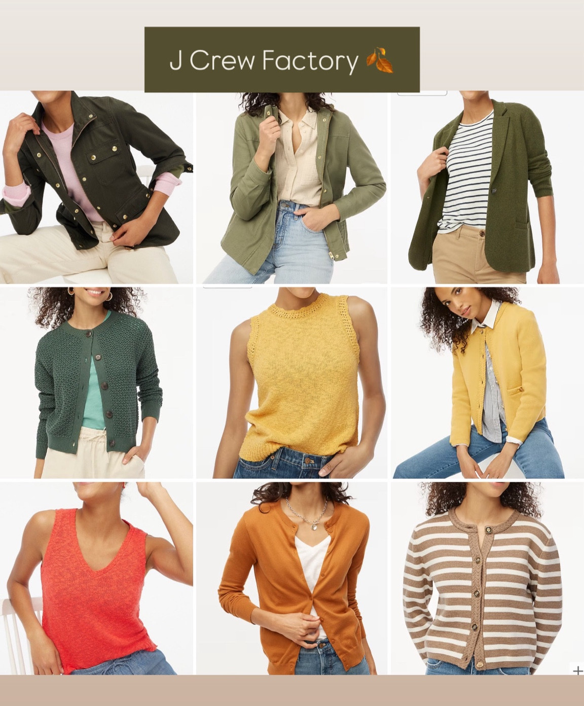 Autumn 🍂 

#hocautumn
#trueautumn
#softautumn - soft greens and beige stripe
#darkautumn - top left

#LTKStyleTip #LTKSaleAlert #LTKWorkwear