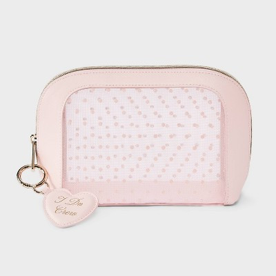 Mesh Polka Dot Bridal Pouch with Charm - A New Day™ Pink | Target