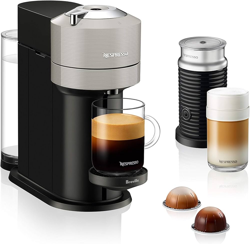 Nespresso Vertuo Next 18 Ounces Espresso Machine | Light Grey | Breville | Milk Frother | Amazon (US)