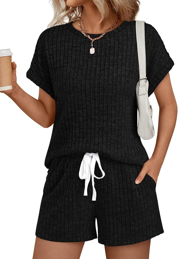 LILLUSORY Womens 2 Piece Short Sets Summer Lounge Outfits Vacation Travel Cruise Airport Spring C... | Amazon (US)