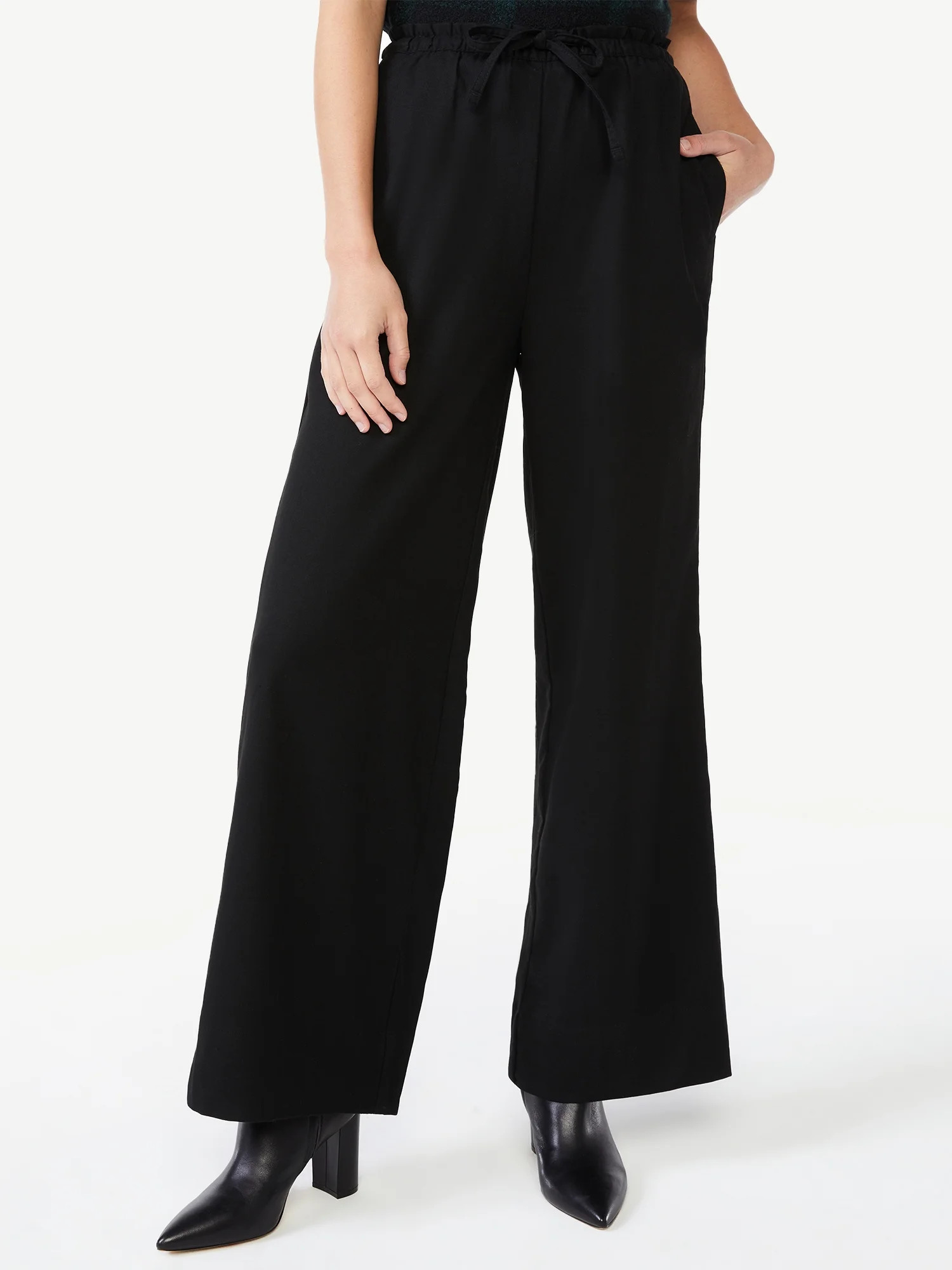 Free Assembly Women's Wide-Leg Pull-On Pants | Walmart (US)