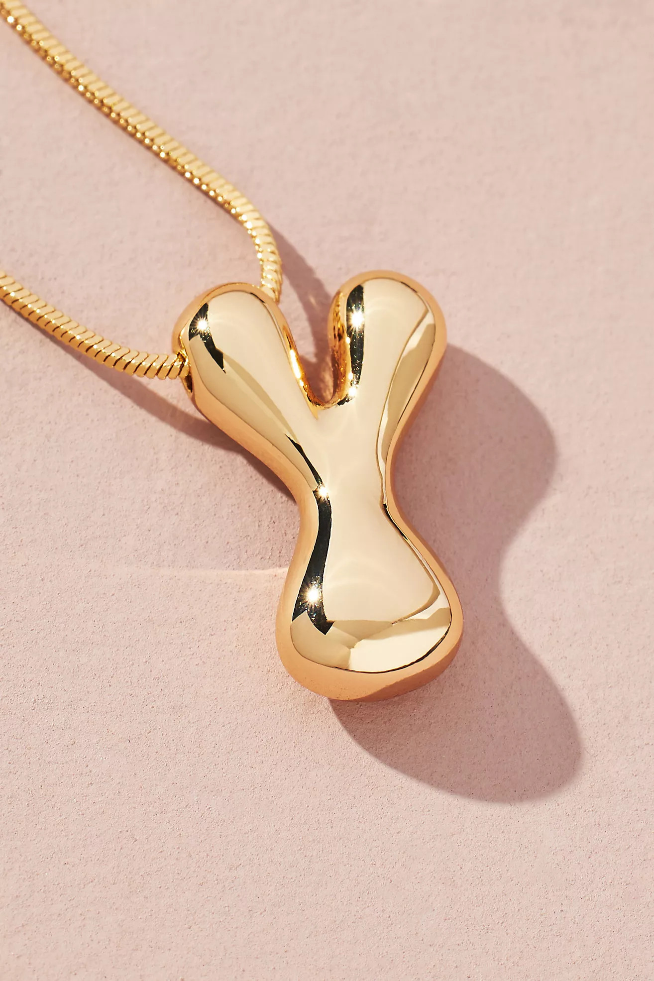 Bubble Letter Monogram Necklace | Anthropologie (US)