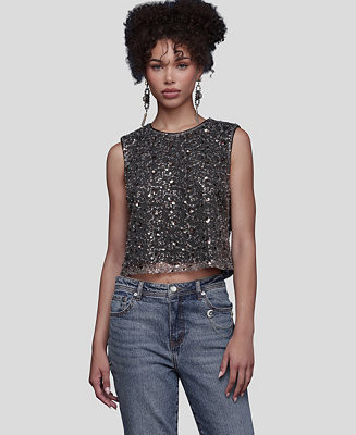 Embellished Sleeveless Top | Macy's