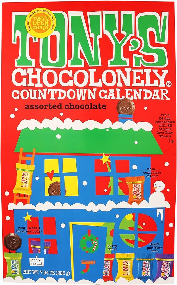 TONY'S CHOCOLONELY Tonyâ€™s Chocolonely Countdown Calendar, 7.9 OZ | Amazon (US)