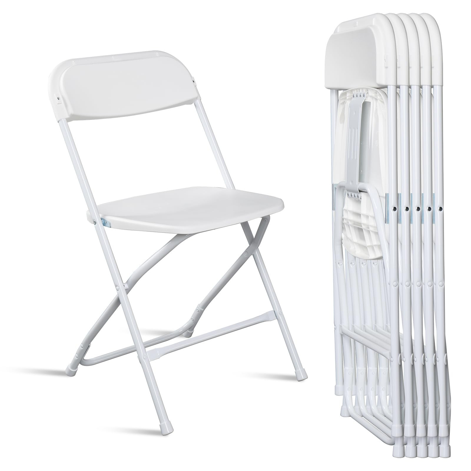 6pcs Folding Chair, Plastic Chairs with 330-Pound Capacity, Easy to Fold and Store Suitable for I... | Amazon (US)