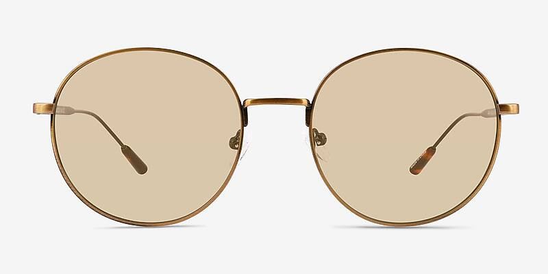 Olin - Round Bronze Frame Prescription Sunglasses | Eyebuydirect | EyeBuyDirect.com