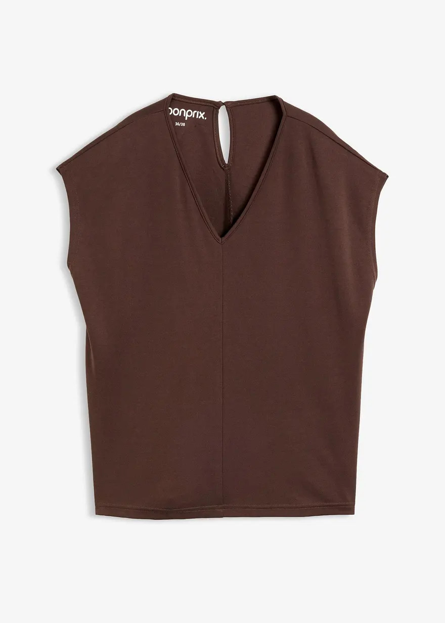elegantes Shirt aus Viskose Piqu\u00e9 - braun - Damen | bonprix | Bonprix DE
