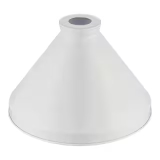 2-1/4 in. Large Matte White Metal Cone Pendant Light Shade 861325 - The Home Depot | The Home Depot