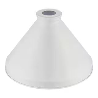 2-1/4 in. Large Matte White Metal Cone Pendant Light Shade 861325 - The Home Depot | The Home Depot