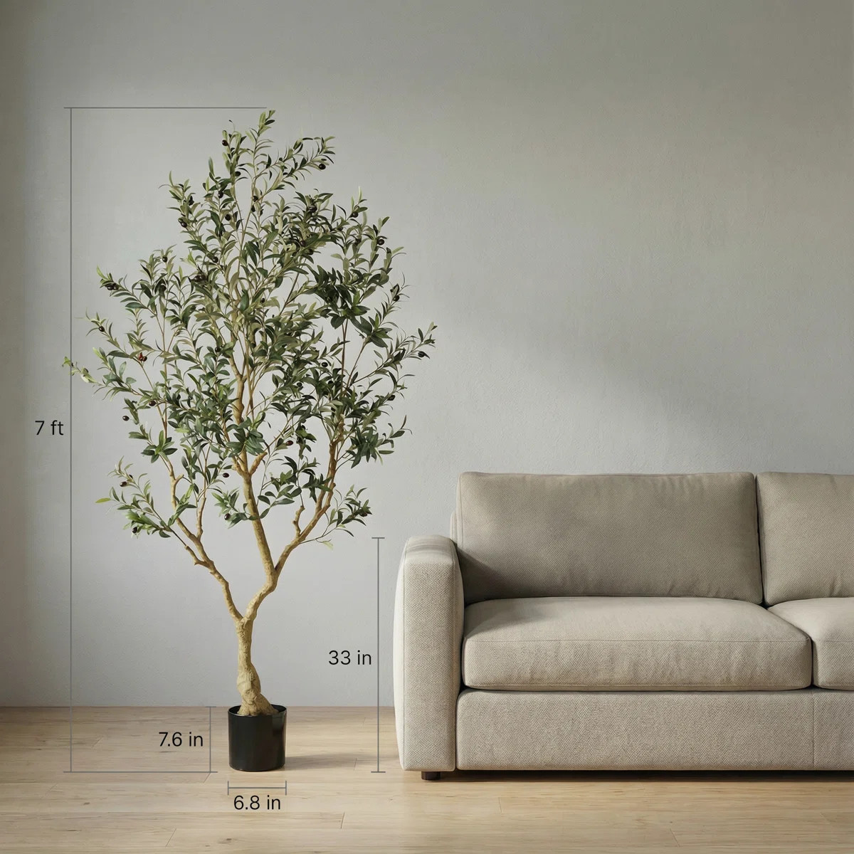 Faux Olive Tree with Natural Fruits, Lifelike Artificial Olive Plant for Home Decor | Wayfair North America