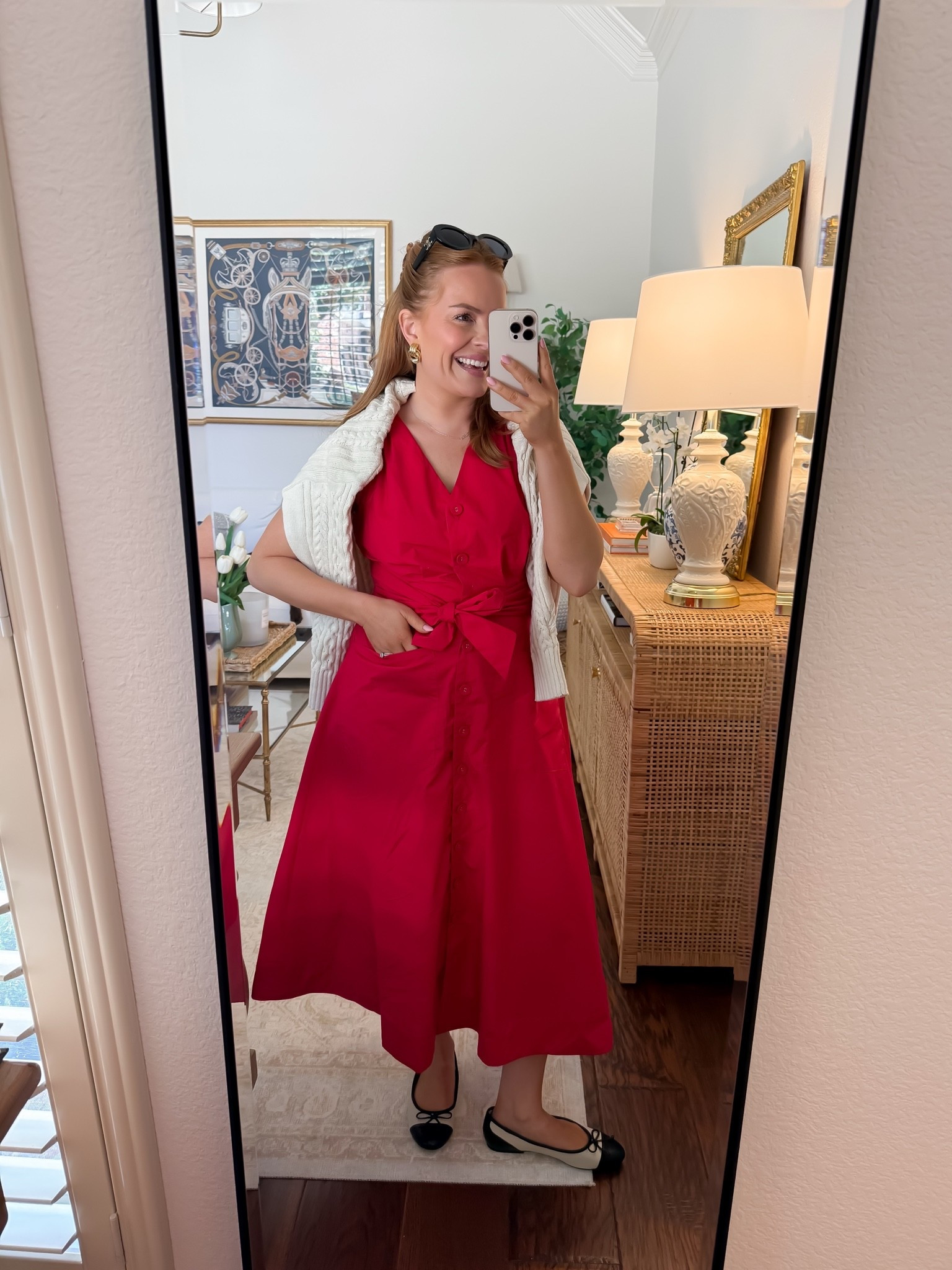 Sizing: I got a medium in this dress and an Large in the flag sweater! Shoes run true to size!

#LTKootd #LTKgrwm #LTKmomlife