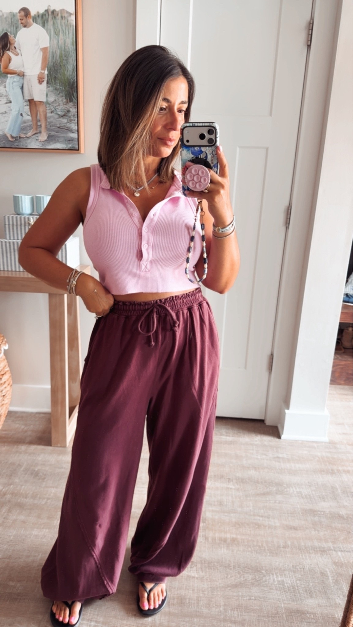 Aerie set 
Size small in pants
Xsmall in tank (I cut tank to make it crop)

#LTKootd #LTKPetite #LTKSaleAlert