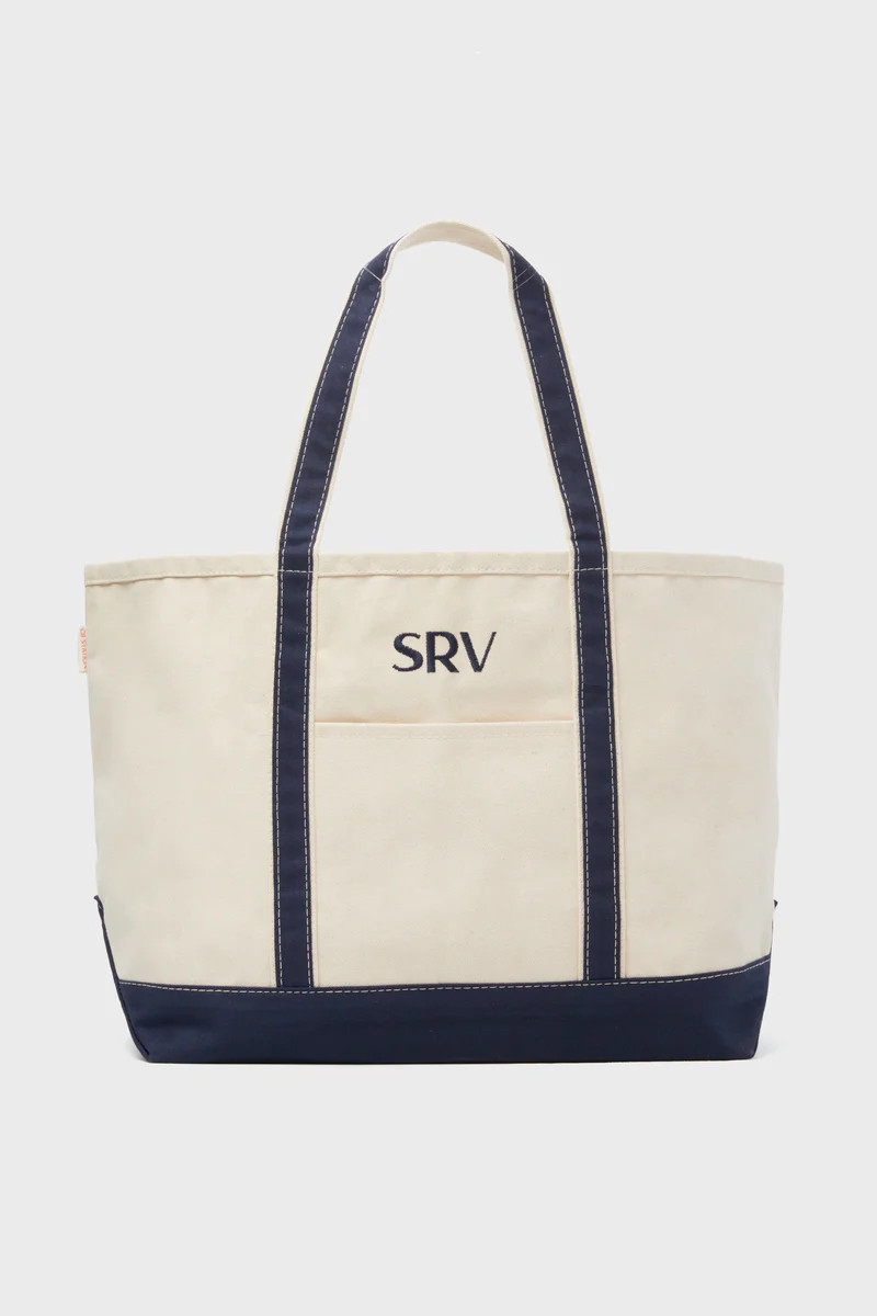 Navy Large Canvas Tote | Tuckernuck (US)