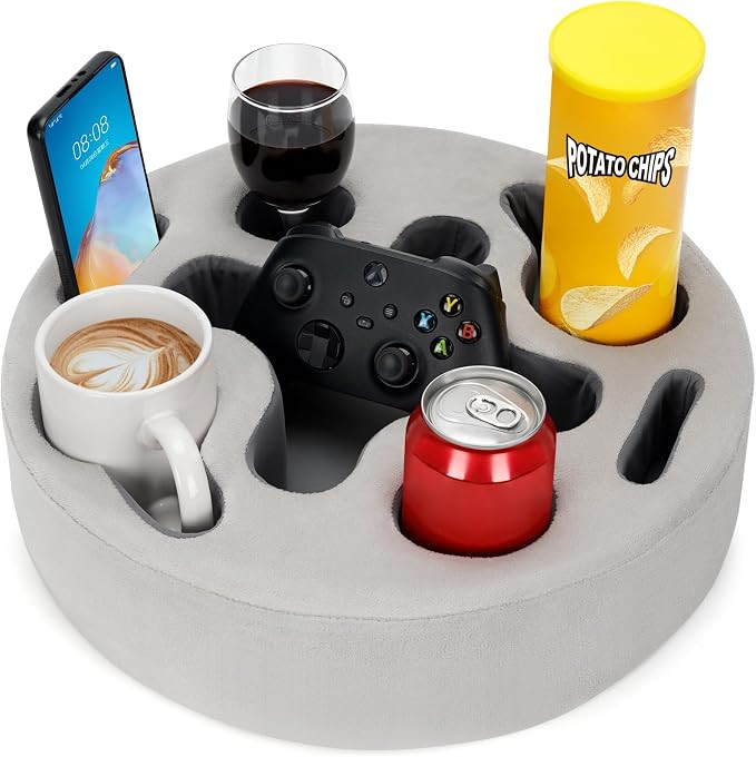 Couch Cup Holder-Sofa Cup Holder Pillow | Couch Caddy Buddy | Drinks Cupholder Tray Organizer for... | Amazon (US)