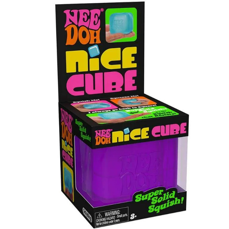 Schylling Nee Doh Nice Cube Squish Toy, ages 3+ (purple), 1ct | Walmart (US)